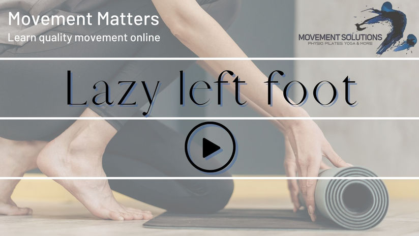 Waking up a Lazy Left Foot